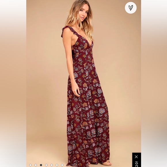 Lulus Floral Print Maxi Dress - Picture 4 of 8